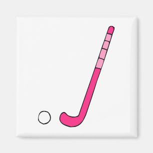 Feld-Hockeyrosastock Magnet