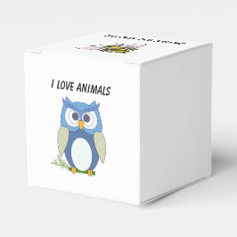 Feld "I Liebe Tiere" Geschenkschachtel