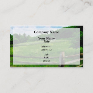 Feld in der Nähe einer verwitterten Scheune Visitenkarte