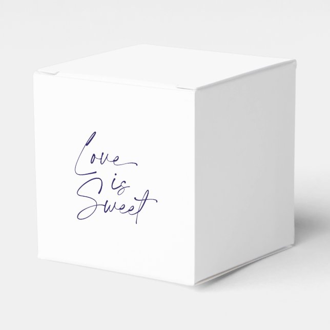 Feld "Liebe ist süß" Minimalistische Gastgeschenk  Geschenkschachtel (Vorderseite)