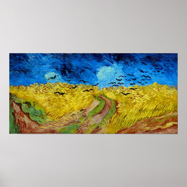 Feld mit Kronen, Van Gogh Poster (Vorne)