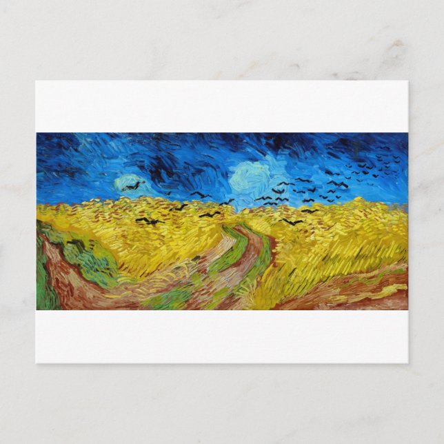 Feld mit Kronen, Van Gogh Postkarte (Vorderseite)