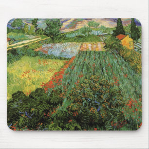Feld mit Mohn von Vincent van Gogh Mousepad
