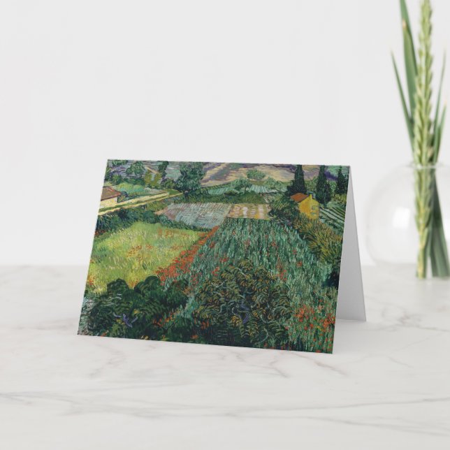 Feld mit Pflücken | Vincent van Gogh Karte (Vorderseite)