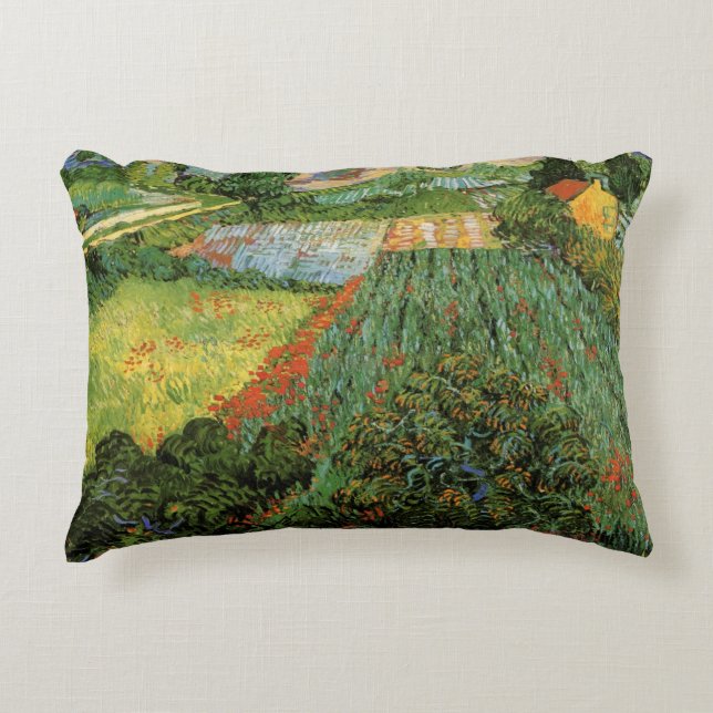 Feld mit Pflücken von Vincent van Gogh Dekokissen (Vorderseite)