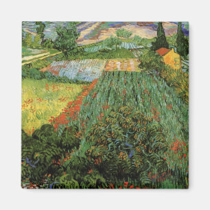 Feld mit Pflücken von Vincent van Gogh Magnet