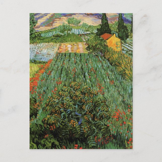 Feld mit Pflücken von Vincent van Gogh Postkarte (Vorderseite)