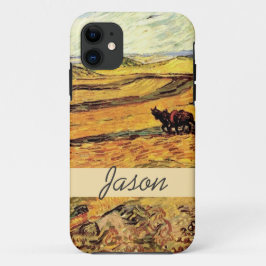 Feld mit Plowman und Mill Vincent van Gogh. Case-Mate iPhone Hülle