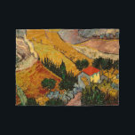 Feld mit Plowman von Van Gogh Fleece Blanket<br><div class="desc">Van Gogh feiert die Meister der Kunst</div>