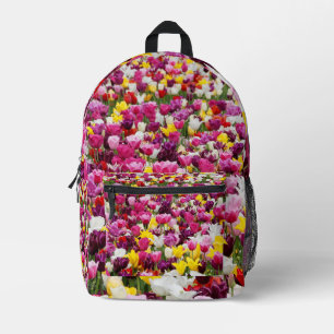 Feld mit Tulpen Bedruckter Rucksack