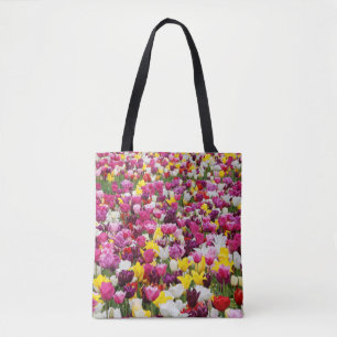 Feld mit Tulpen Tasche