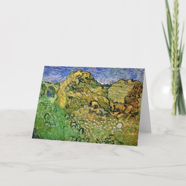 Feld mit Weißstapeln von Vincent van Gogh Karte (Vorderseite)