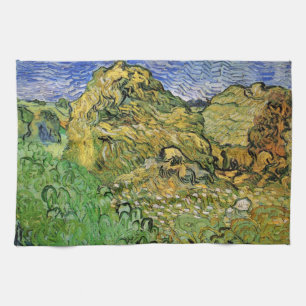 Feld mit Weizenscheunen von Vincent van Gogh Geschirrtuch