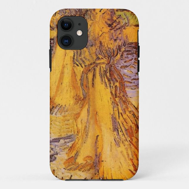 Feld mit Weizenstapeln, Vincent van Gogh. Case-Mate iPhone Hülle (Rückseite)