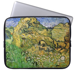 Feld mit Weizenstapeln, Vincent van Gogh. Laptopschutzhülle