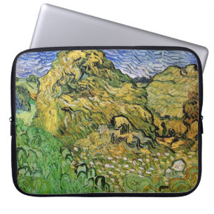 Feld mit Weizenstapeln, Vincent van Gogh. Laptopschutzhülle