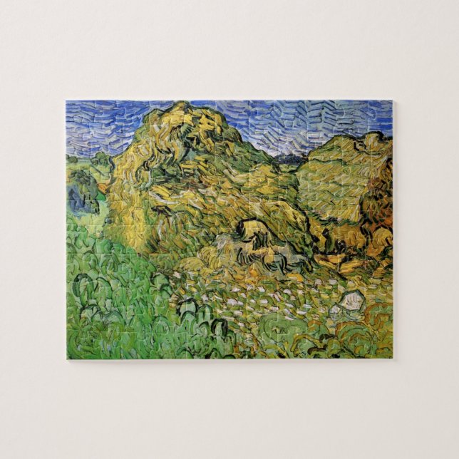 Feld mit Weizenstapeln von Vincent van Gogh (Horizontal)
