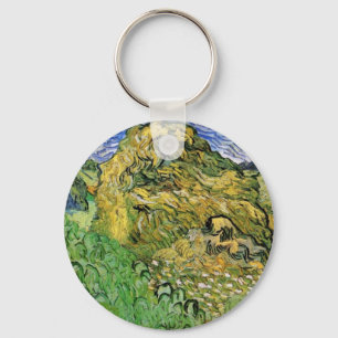 Feld mit Weizenstapeln von Vincent van Gogh Schlüsselanhänger
