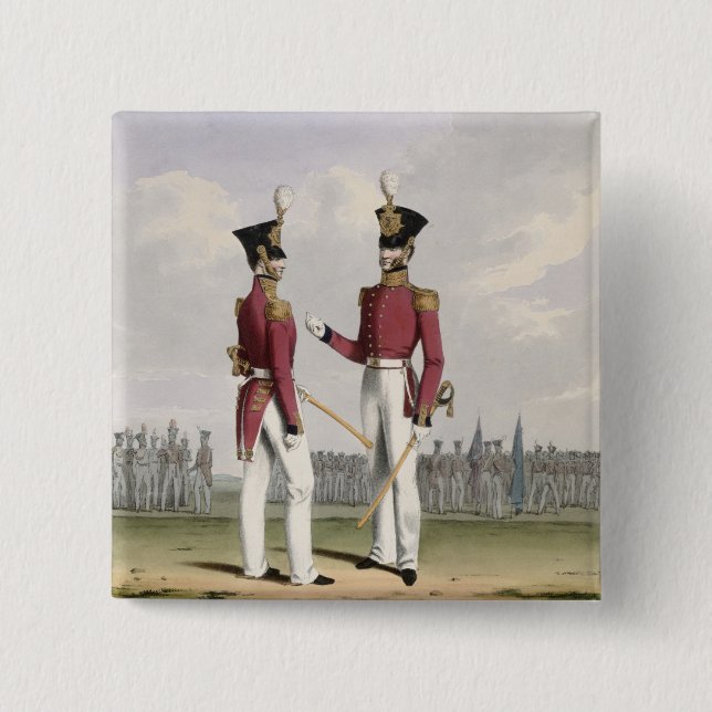 Feld-Offiziere der königlichen Marinesoldaten, Button (Vorderseite)
