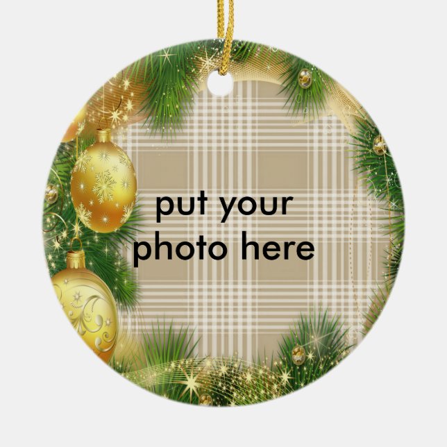 Feld-Weihnachten Verzierung Keramikornament (Vorne)