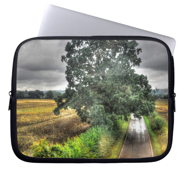 Feld, Wiese, Weide, Paddock Laptopschutzhülle (Vorderseite)