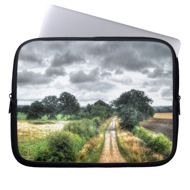 Feld, Wiese, Weide, Paddock Laptopschutzhülle (Vorderseite)