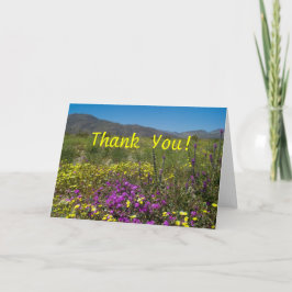 Feld Wildblumen Dankeschön Karte