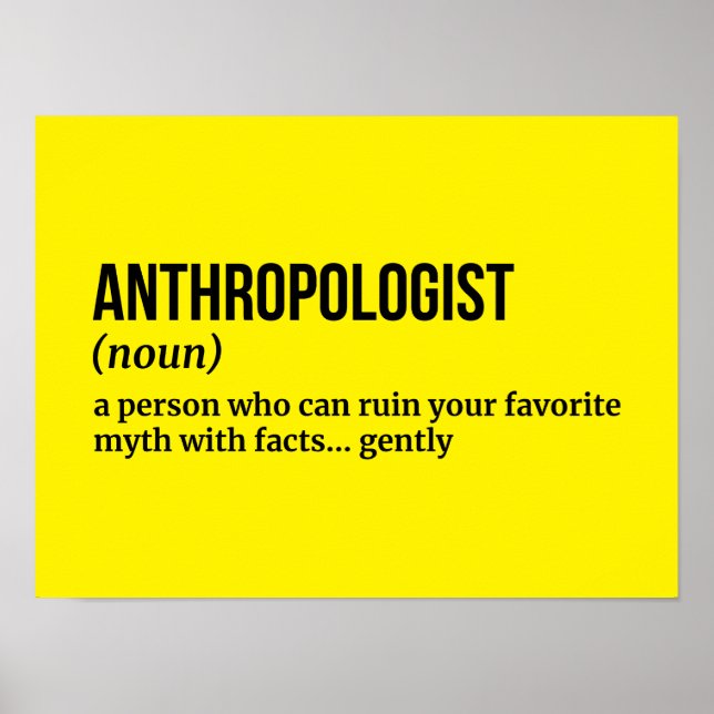 Feldanthropologin - Funny Definition Poster (Vorne)