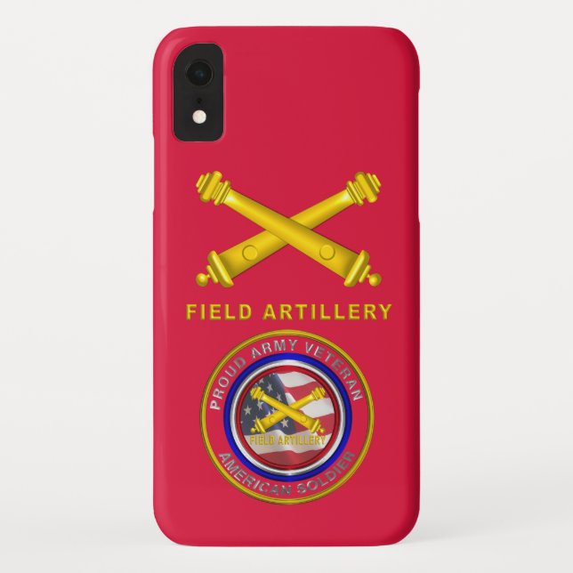 Feldartilleriefarben - Veteran Case-Mate iPhone Hülle (Rückseite)