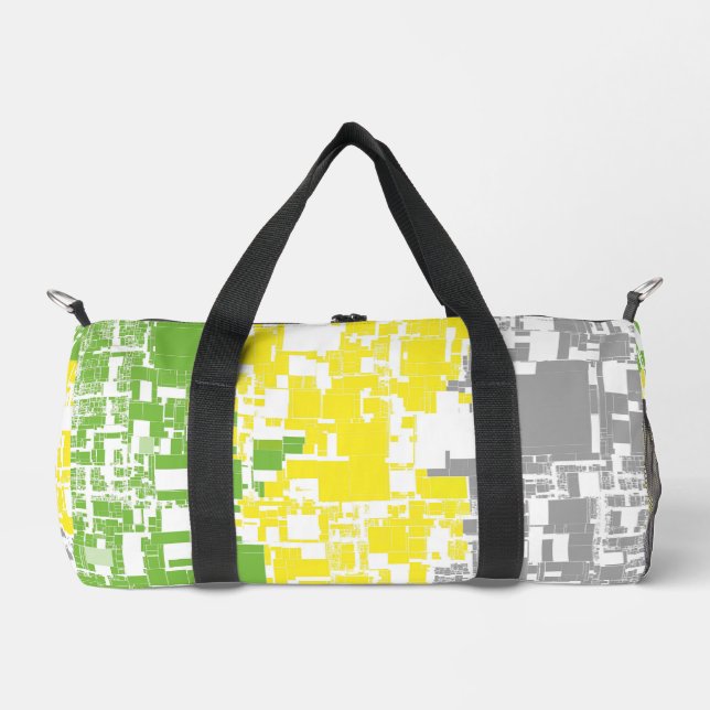 Feldebene für geometrische Funky Abstrakt Lithroma Duffle Bag (Vorderseite)