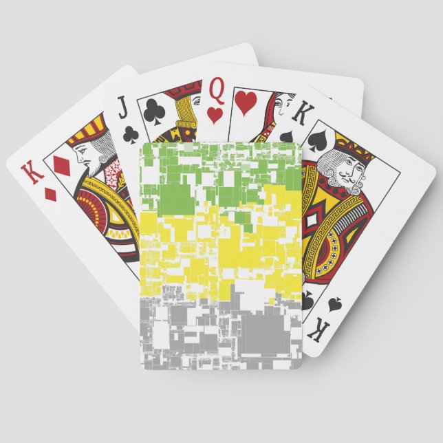 Feldebene für geometrische Funky Abstrakt Lithroma Spielkarten (Rückseite)
