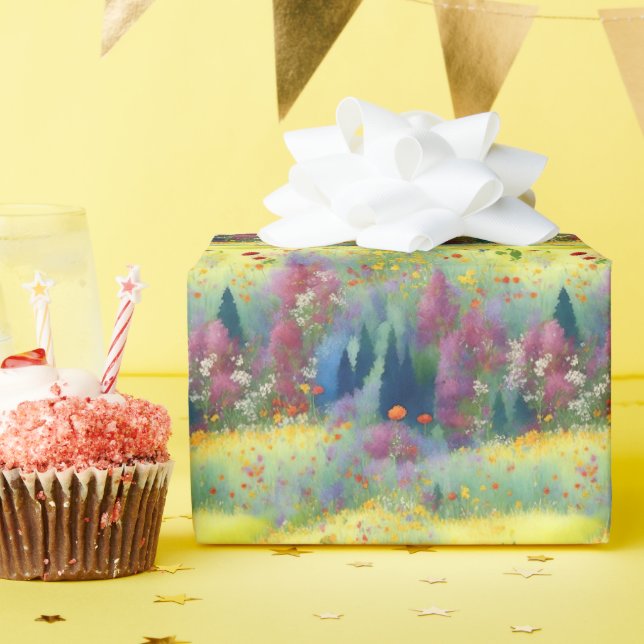 Felder der Frühjahrsfächer - Wildblumen Geschenkpapier (Geburtstagsparty)
