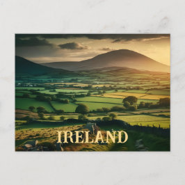 Felder der grünen Irland Postkarte