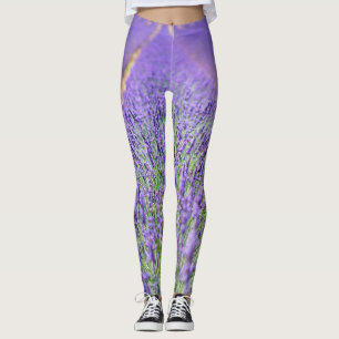 Felder der Lavendel-Blume Leggings