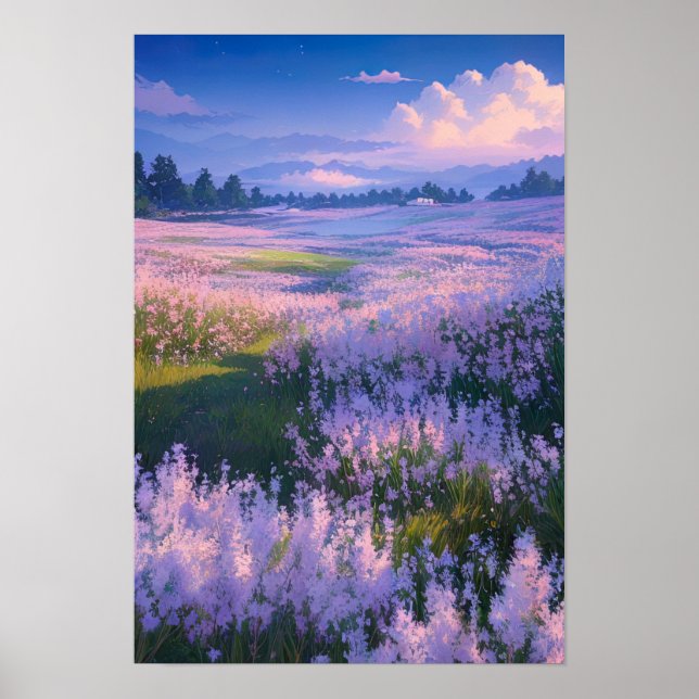 Felder der Lavendel Träume Poster (Vorne)