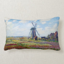 Felder der Tulpe mit der Rijnsburg Windmühle Monet Lendenkissen
