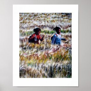 Felder des Goldlackierungspakets Poster