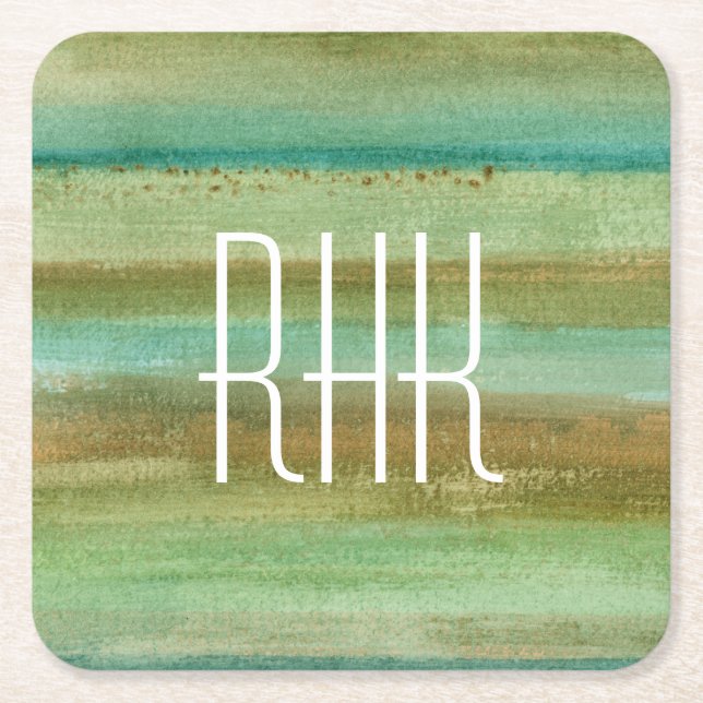 Felder des Monogramm-| im Frühjahr ich Rechteckiger Pappuntersetzer (Vorderseite)