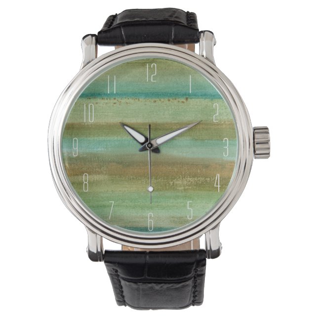 Felder im Frühjahr I Armbanduhr (Vorderseite)
