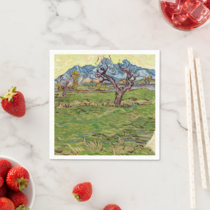 Felder in der Nähe der Alpilles Vincent van Gogh Serviette