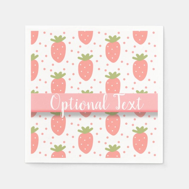 Felder von Erdbeeren Serviette (Vorderseite)