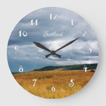 Felder von Schottland, schöne Wanduhr