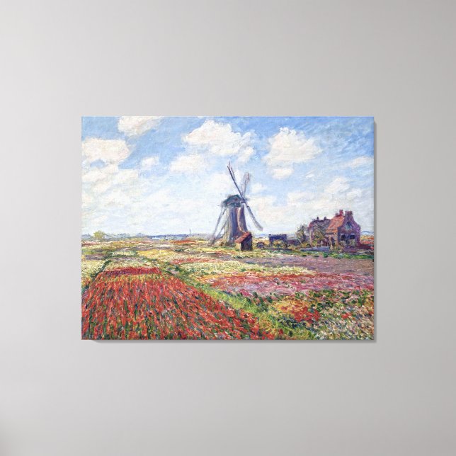 Felder von Tulip, von Claude Monet Leinwanddruck (Vorderseite)