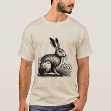 Feldhase – Rustikales Kaninchen-T-Shirt-Design