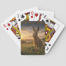 Feldhase-Wiese ANIMALS Poker Karten