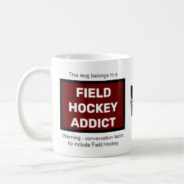 Feldhockey-Addict Hinzufügen des Monogrammes Kaffeetasse