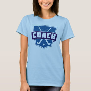 Feldhockey-Coach Name & Nummer Print T-Shirt