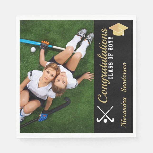 Feldhockey-Foto-Abschluss 2022 Serviette (Vorderseite)