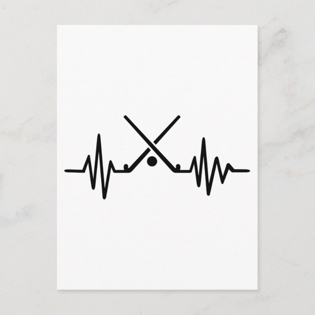 Feldhockey-Frequenz Postkarte (Vorderseite)