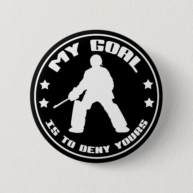 Feldhockey Goalie 'My Goal' Tasten Button (Vorderseite)